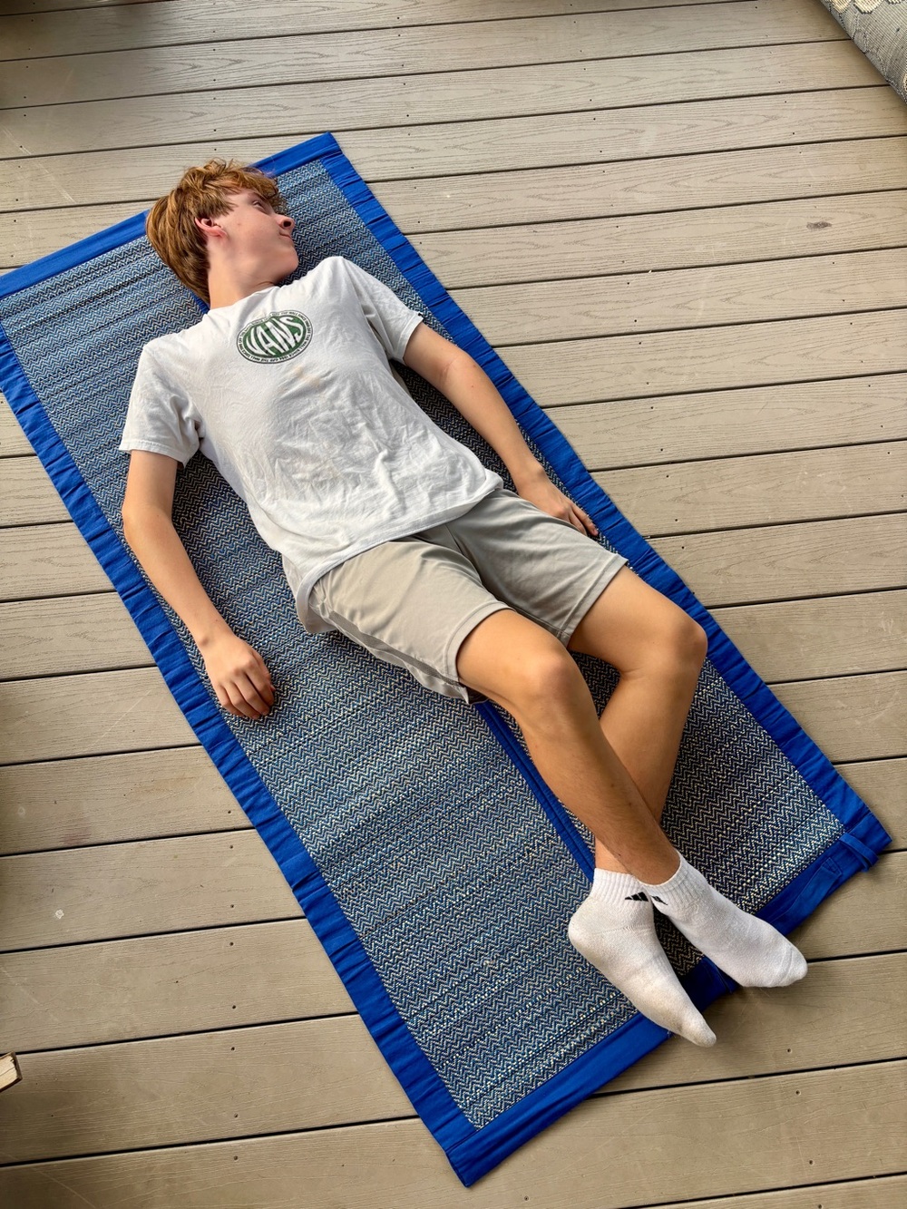 Coolibar Blue Woven Beach/Deck Mat - 70 5/8"L x 32 1/4" W